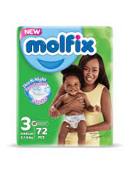 Molfix Day & Night Size 3 6-9 Kg 72 Pieces