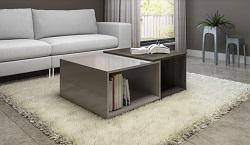 Night Central Table Black Glossy 