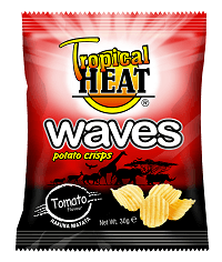 Tropical Heat Waves Potato Crisps Tomato 125 g 