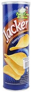 Jacker Potato Crisps Sour Cream & Onion 160 g 