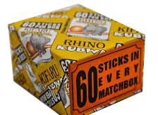 Rhino Kubwa Match Box 60 Sticks Pack of 10 