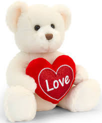 Valentine's Teddy Bear Red/White/pink - Large