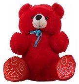 Valentine's Teddy Bear Red/White - Small