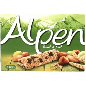 Alpen Cereal Bar Fruit & Nut 140 g 5 Pieces 