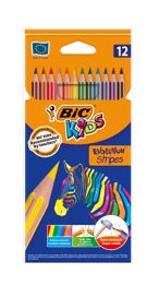 Bic Kids Evolution Stripes Colors 12Pc