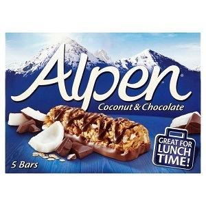 Alpen Cereal Bar Coconut & Chocolate 145 g 5 Pieces 