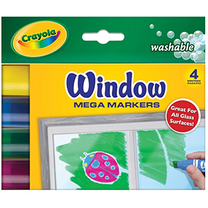 Crayola 58-8166 Mega Wndw 4Ct