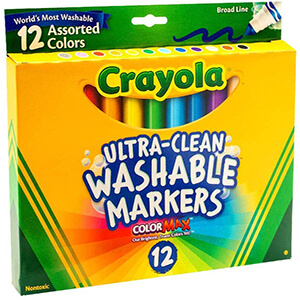 Crayola 58-7812 12Ct Wsh Mrkrs