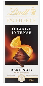 Lindt Excellence Dark Chocolate Intense Orange 100 g