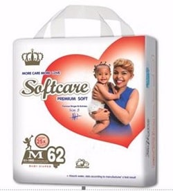 Softcare Premium Diaper M-62