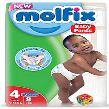 Molfix Pant Maxi Size 4 9-15 Kg 8 Pieces