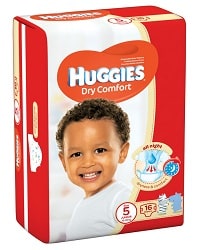 Huggies Dry Comfort Size 5 12-22 kg 16 Pieces