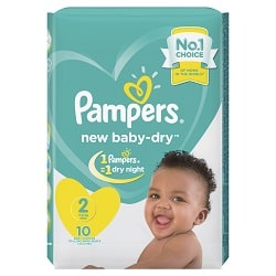 Pampers New Baby Dry Size 2 Mini 3-6 kg 10 Pieces