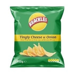 Krackles Potato Crisps Tingly Cheese & Onion 125 g 