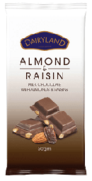 Dairyland Chocolart Almond & Raisin 50 g