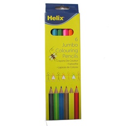 Helix Pencil Color Jumbo Fs 6Pc Pk