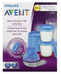 Avent Baby Reusable Breast Milk Storage Cups 180 ml 10 Pieces