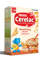 Nestle' Cerelac Honey & Wheat With Milk 7 Months+ 400 g