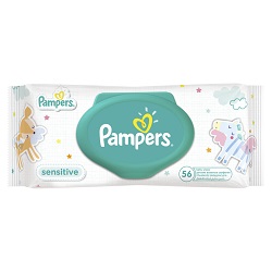 Pampers Baby Wipes Sensitive 56 Pieces