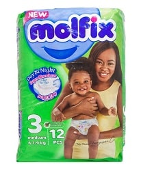 Molfix Day & Night Size 3 6-9 Kg 12 Pieces