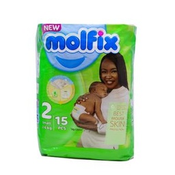 Molfix Day & Night Size 2 3-6 Kg 15 Pieces