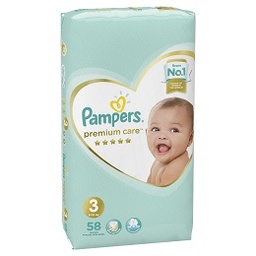 Pampers Premium Care Midi Size 3 58 Pieces