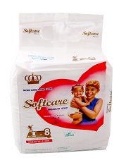 Softcare Diaper Premium Large 8 Pieces