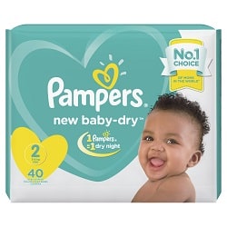 Pampers Baby Dry Size 2 Mini 3-6 kg 40 Pieces