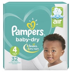 Pampers Baby Dry Size 4 Maxi 7-18 kg 32 Pieces