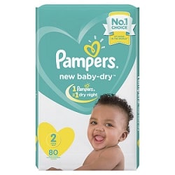 Pampers Baby Dry Size 2 Mini 3-6 kg 80 Pieces